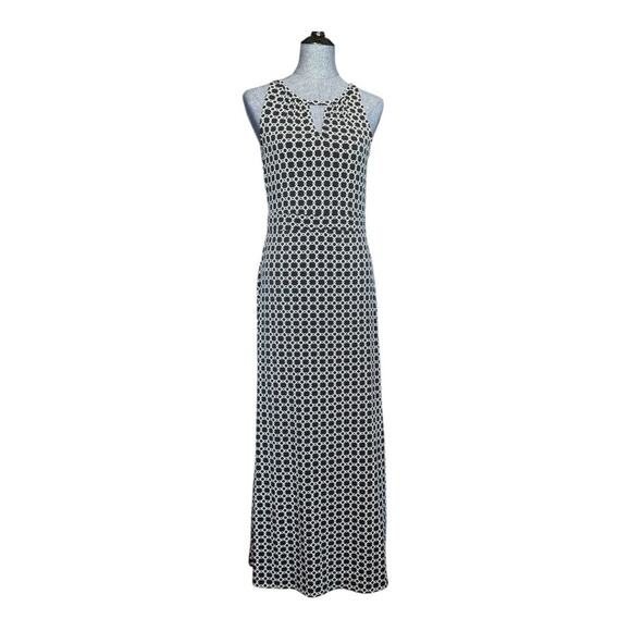Banana Republic Black and White Patterned Maxi long dress Small spring  summer - Picture 1 of 4